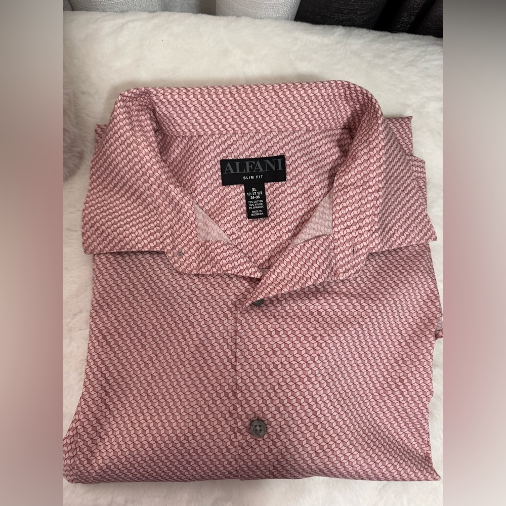 Alfani Men’s Slim Fit Button-Down Shirt – XL